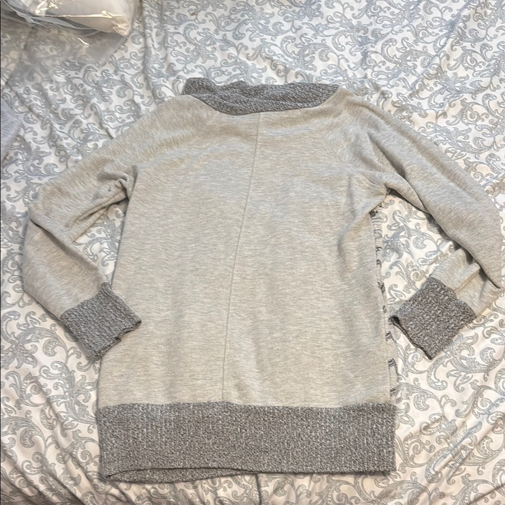 Vanity- Gray Cowl Neck Sweater with Nordic Charm - Picture 3 of 5